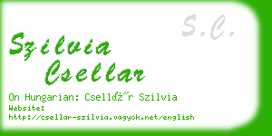 szilvia csellar business card